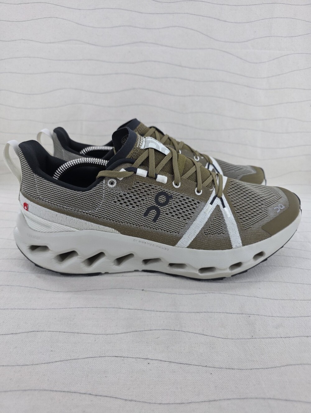 On Running Mens Cloudsurfer Trail Brown Beige Running Sneakers Shoes Size 11.5